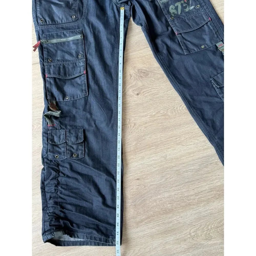 Eight 732 Jeans Men' 36x34 Baggy Utility 8732 Hip Hop Grunge Sk8 Y2K *Rare
